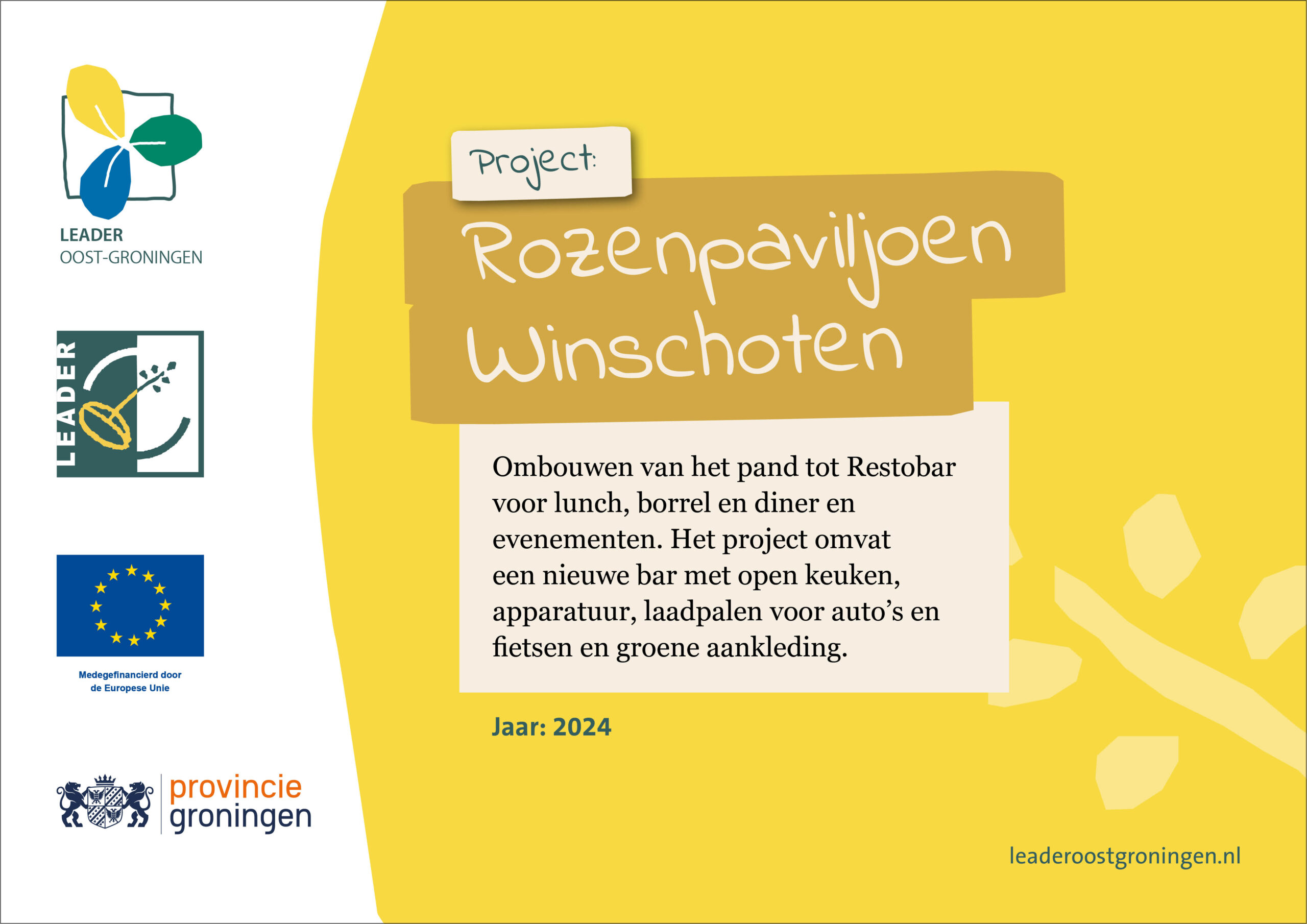 LEADER bordje gebied Oldambt ontwerp door jantyDesign