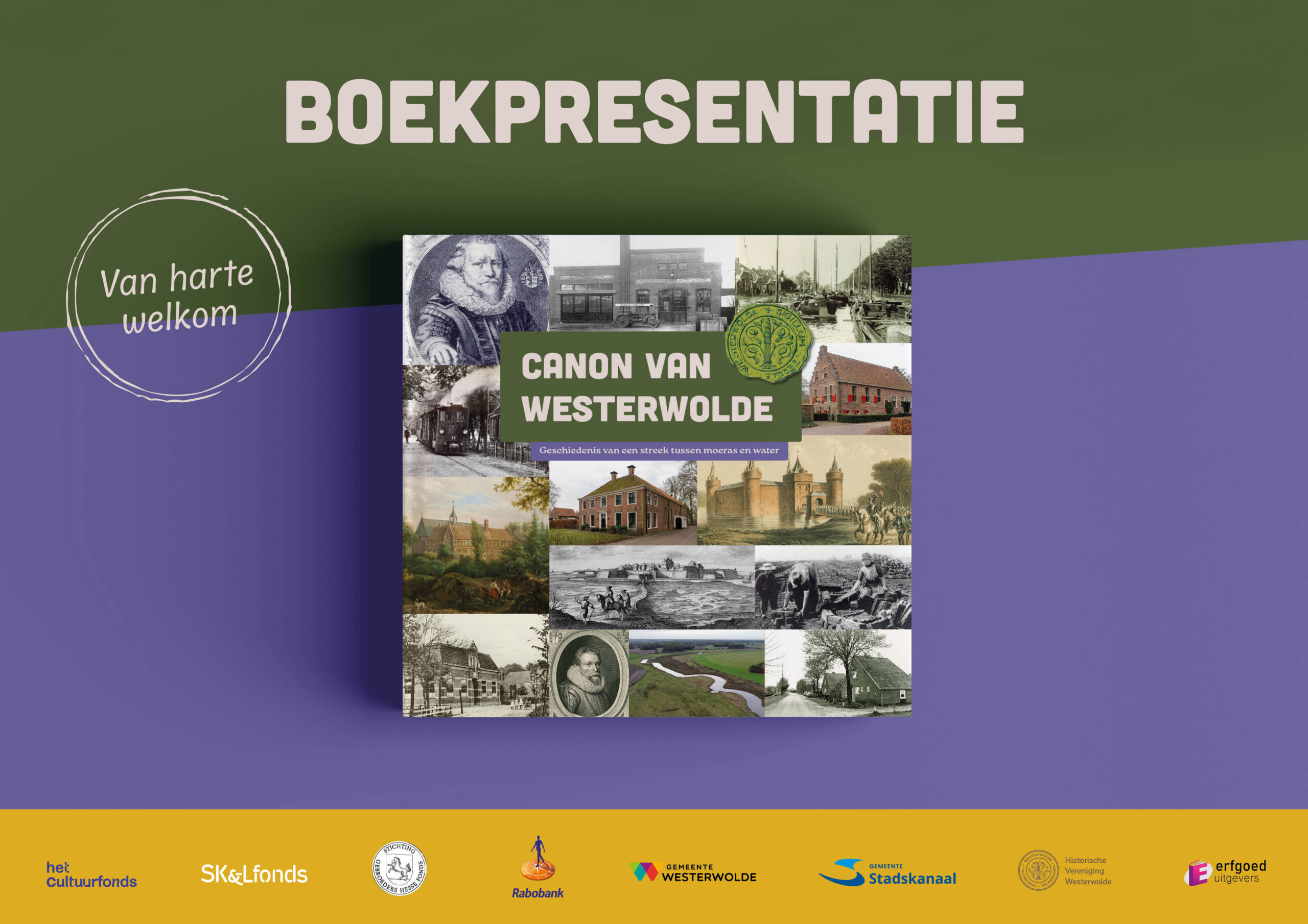 Startscherm boekpresentatie Canon van Westerwolde