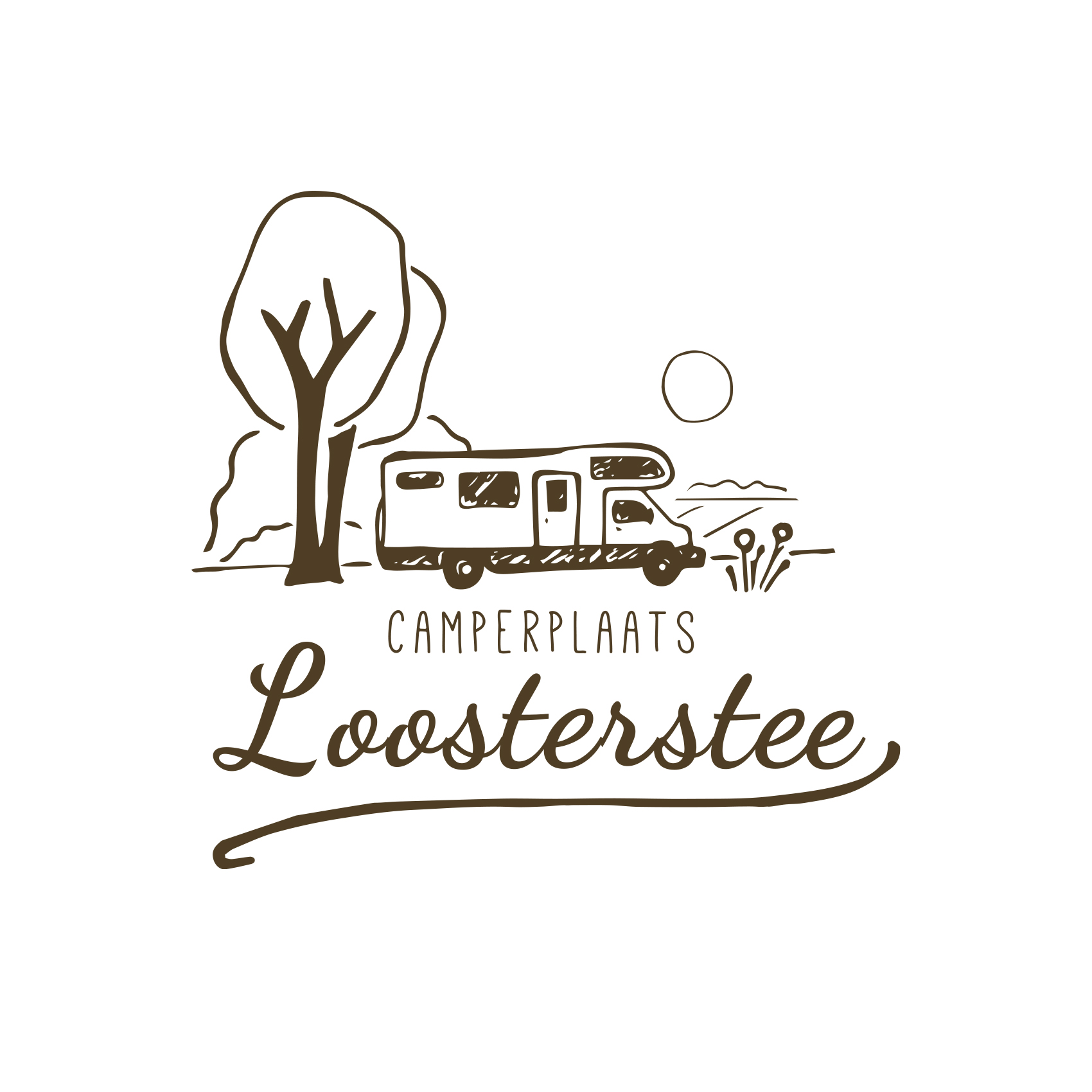 Logo camperplaats Loosterstee ontwerp door Jantydesign