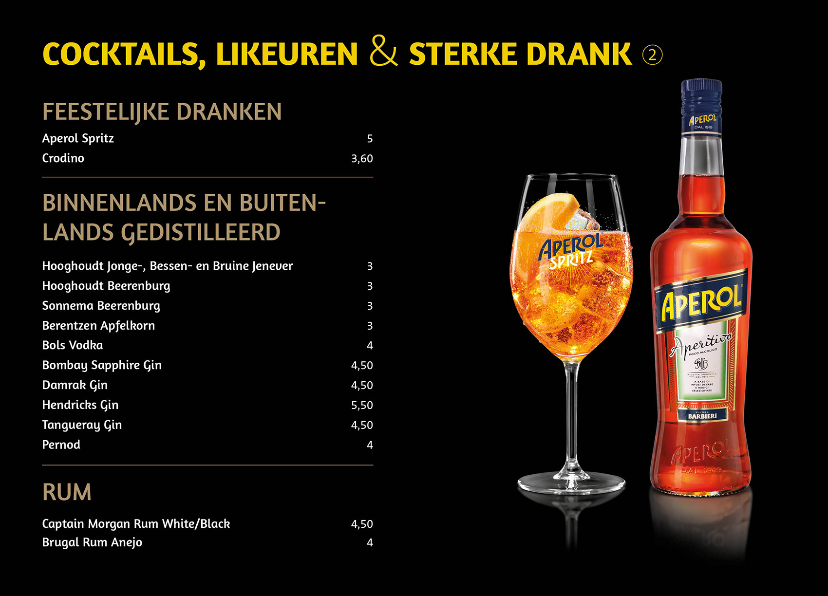 Detail pagina ontwerp menukaart grand cafe Groningen door JantyDesign