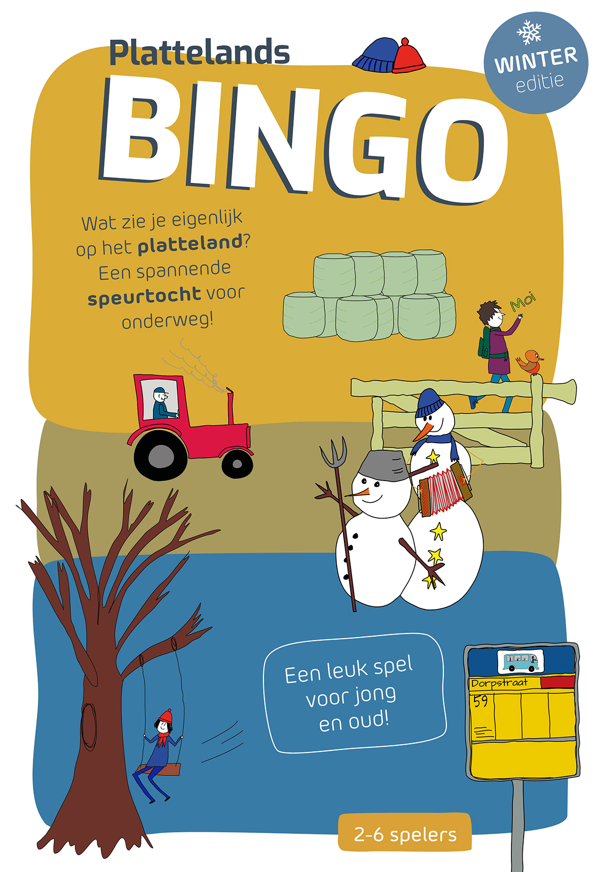 Plattelands bingo wintereditie ontwerp door JantyDesign