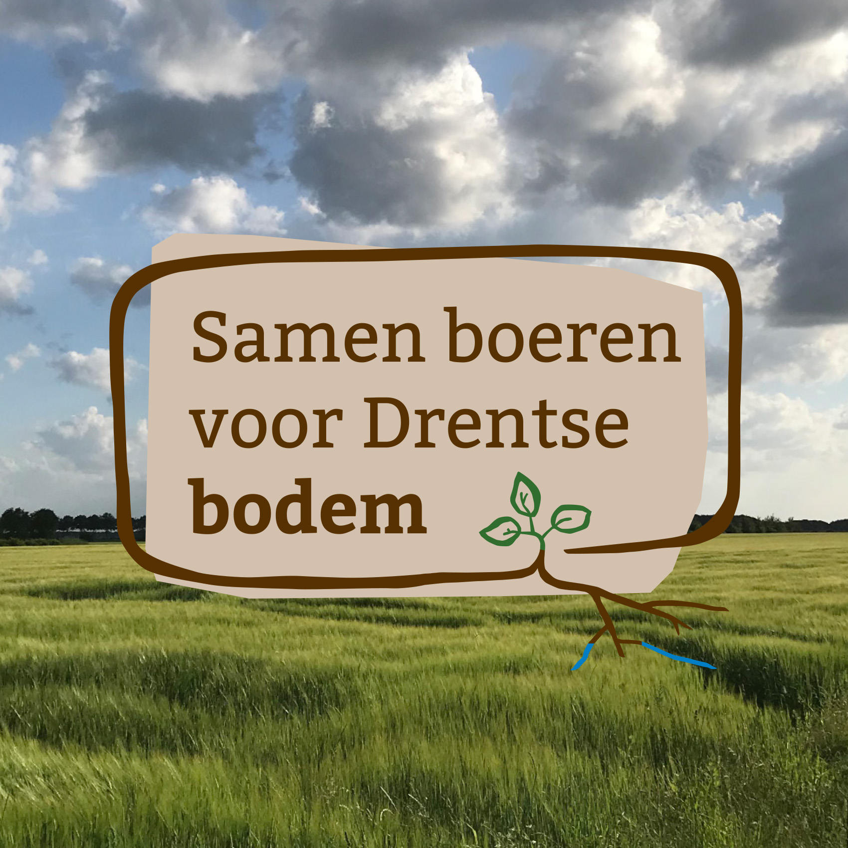 Logo ontwerp samen boeren voor Drentse bodem door JantyDesign