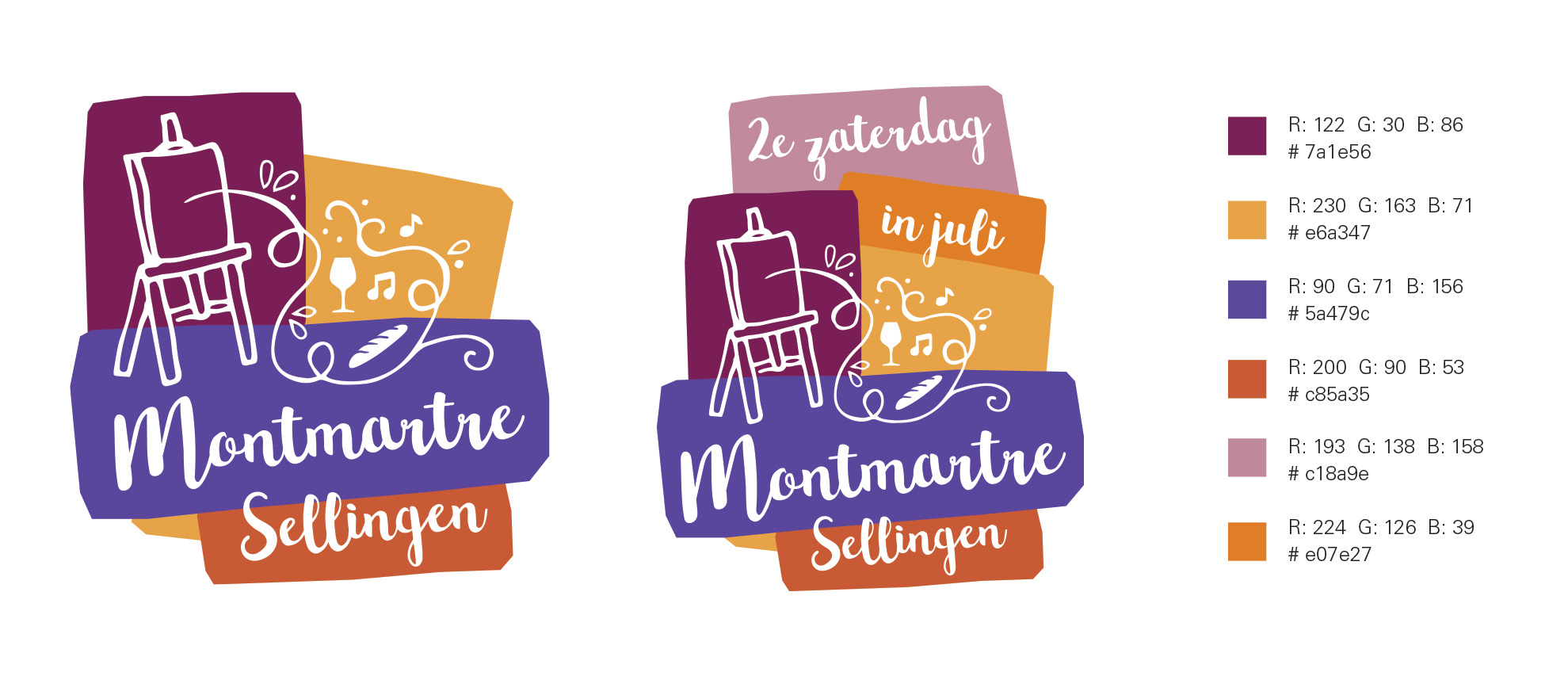 Details logo en extra uitvoering logo Montmartre Sellingen door JantyDesign